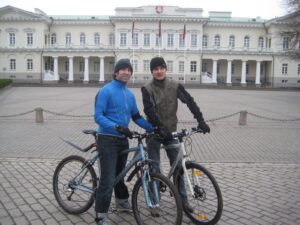 two people on a bike ride